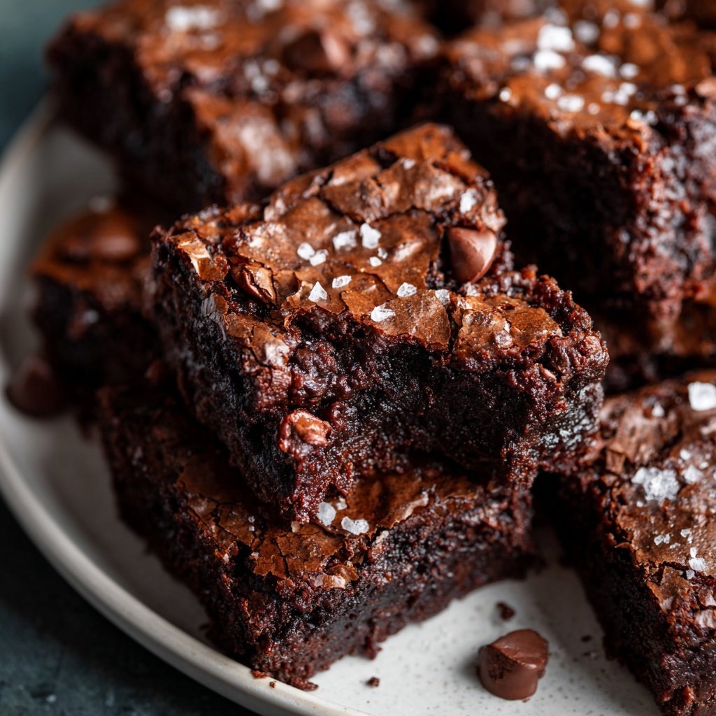 Crackly Top Sourdough Brownies