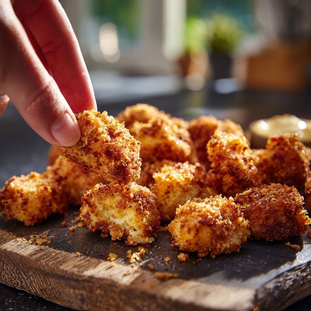 Crispy Parmesan Cauliflower Nuggets