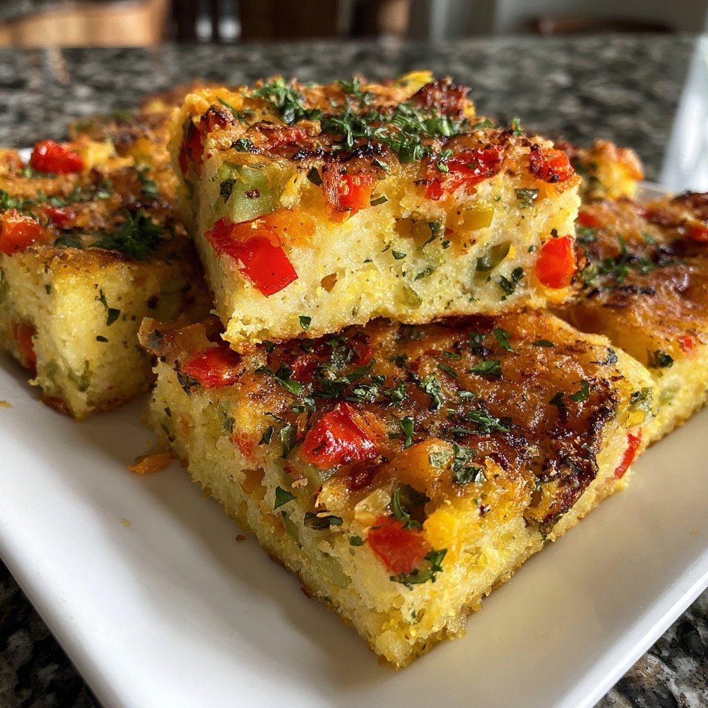 Crispy Polenta Veggie Squares