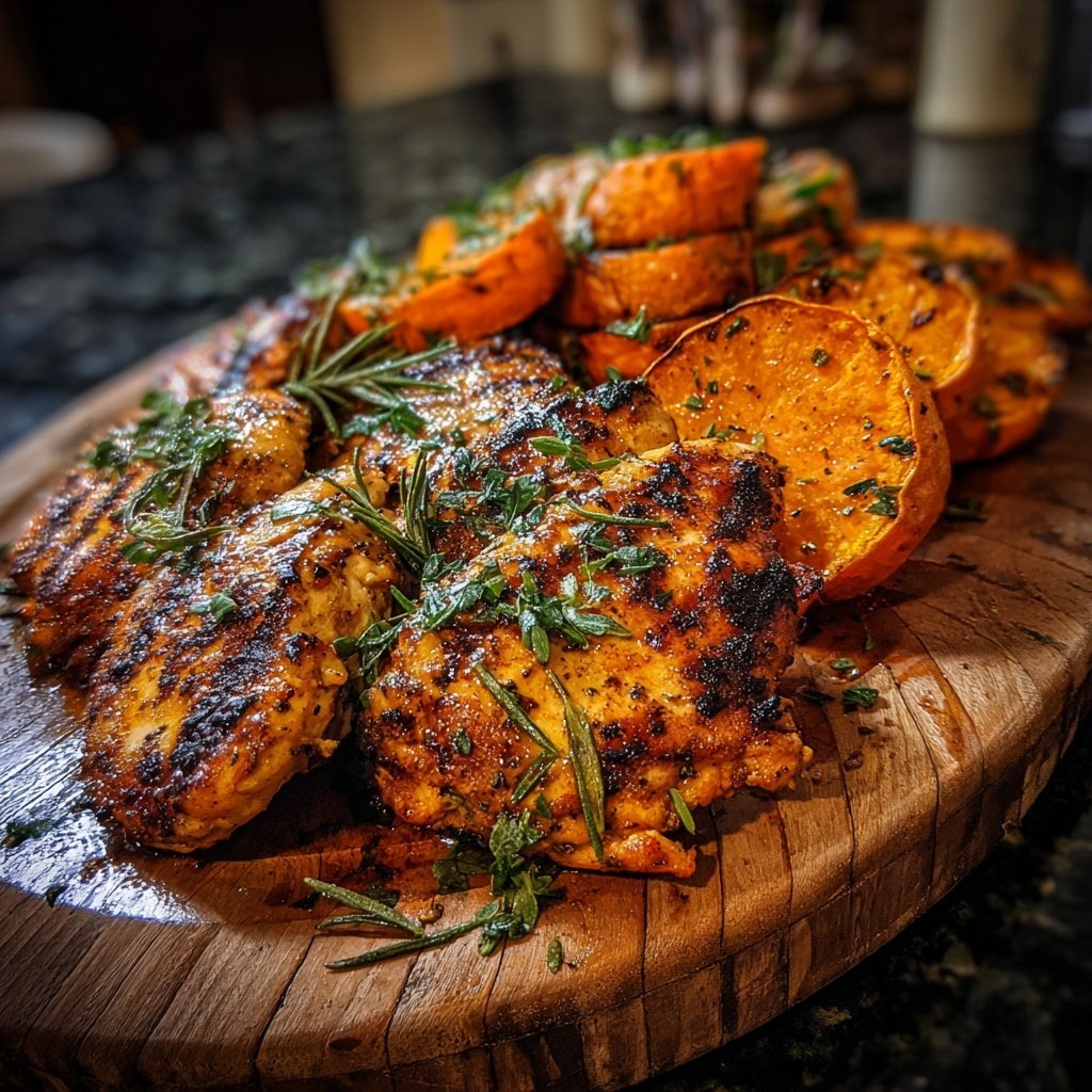 Healthy Chicken And Roasted Sweet Potatoes