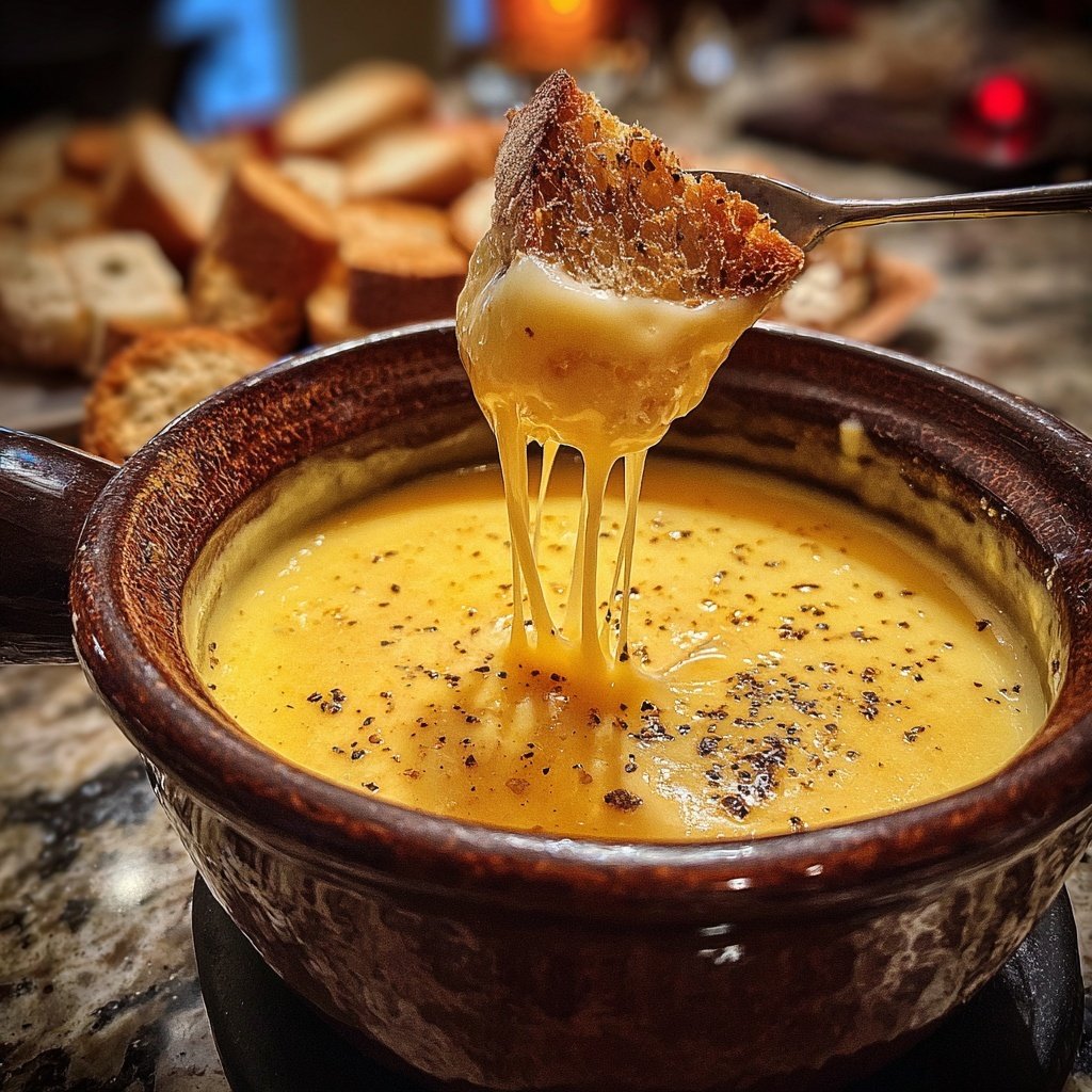 Fondue with Fontina and Black Pepper