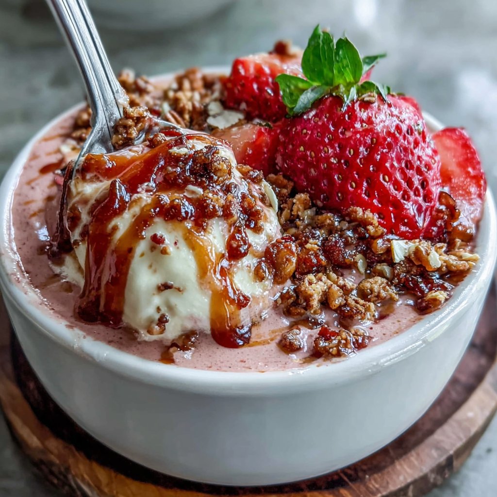 Strawberry Cheesecake Smoothie Bowl