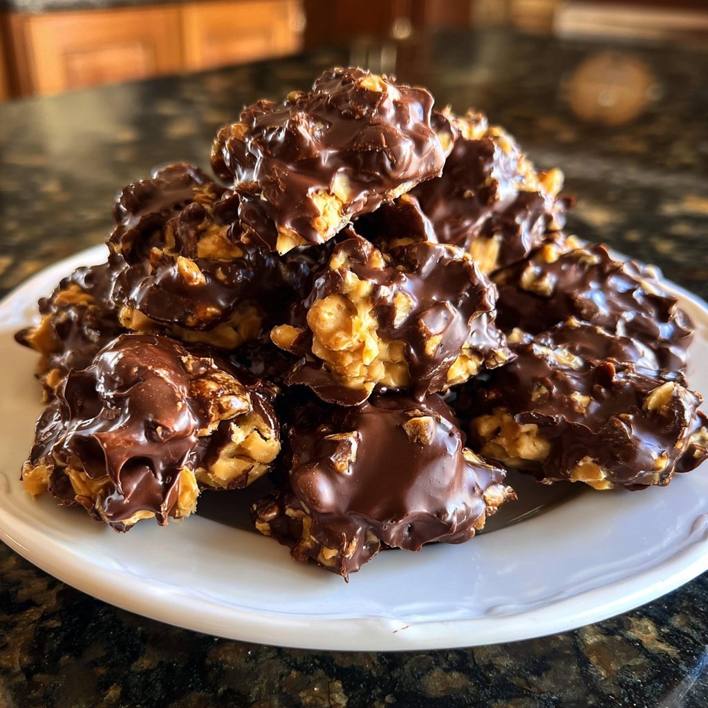 Super Bowl Desserts Chocolate Peanut Clusters
