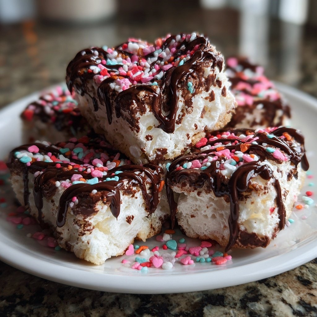 Valentines Treats Chocolate Marshmallow Squares