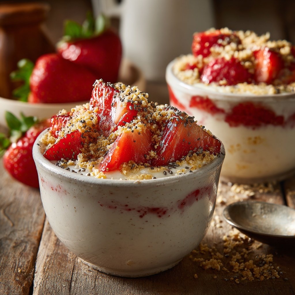 Strawberry Chia Breakfast Pots
