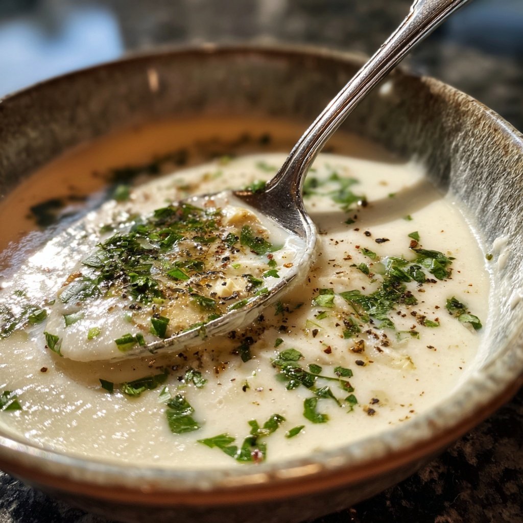 Creamy Cauliflower Garlic Soup