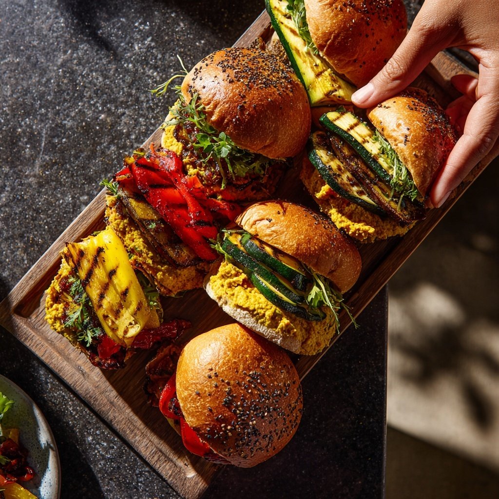 Super Bowl Food Veggie Slider Platter