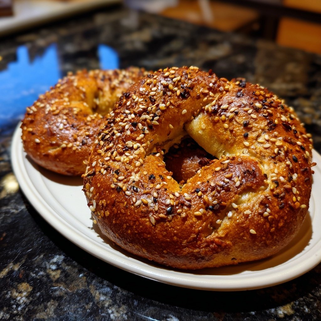 Protein Bagels With Flaxseed