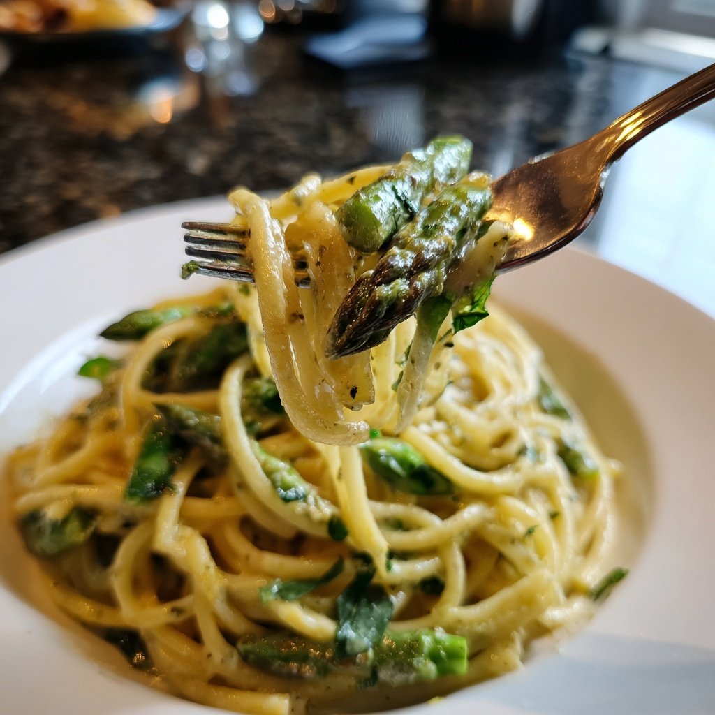 Romantic Creamy Asparagus Pasta