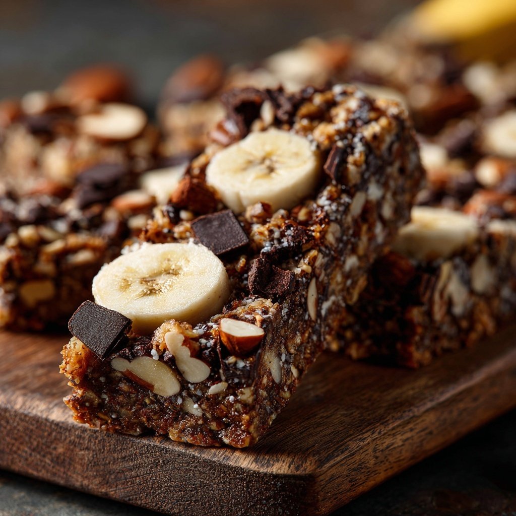 Chocolate Banana Almond Snack Bars