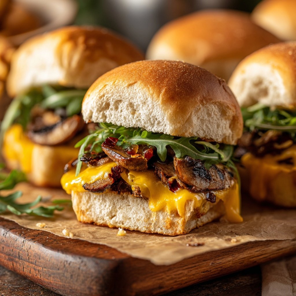 Sliders with Grilled Portobello Mushrooms
