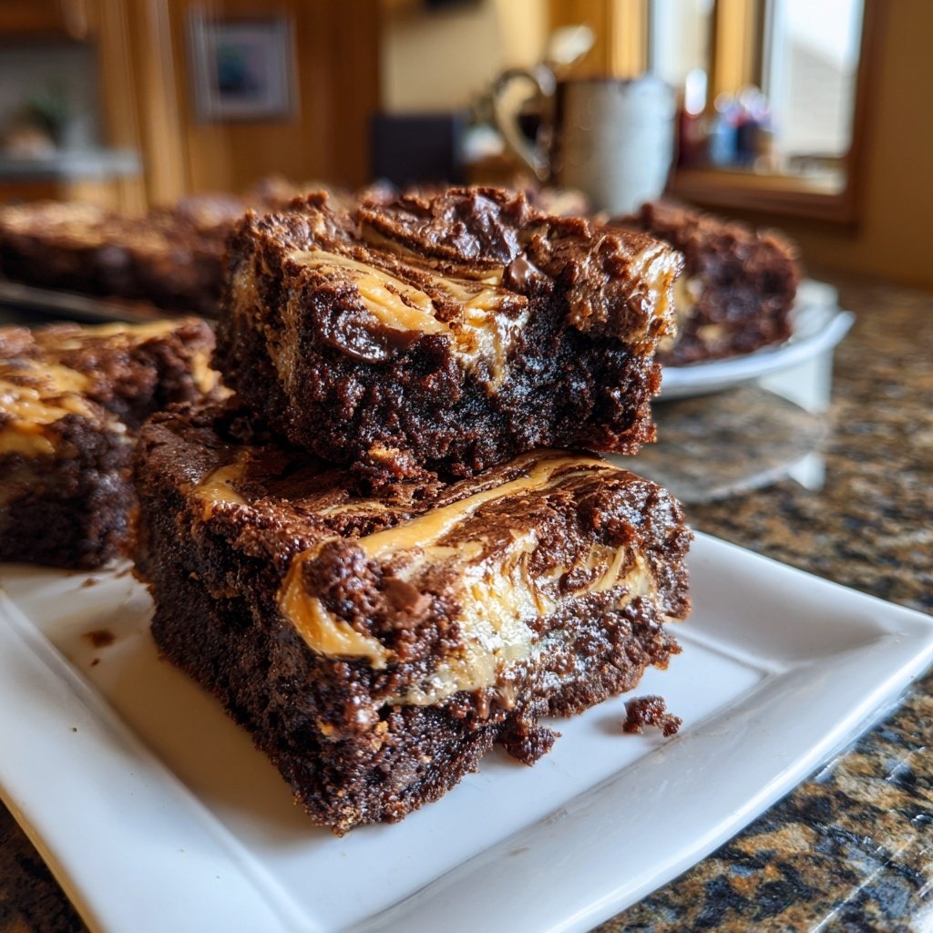 Cottage Cheese Brownies with Peanut Butter