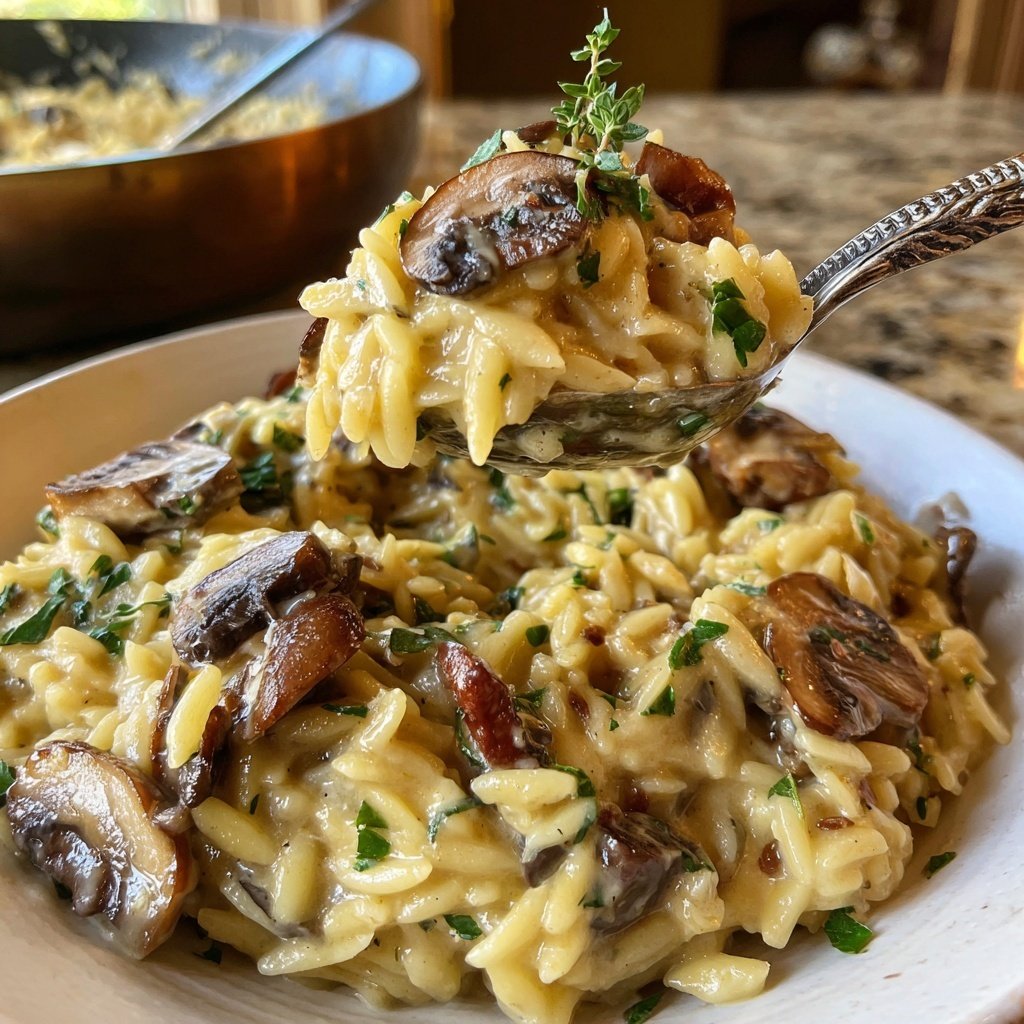 Romantic Creamy Orzo for Two