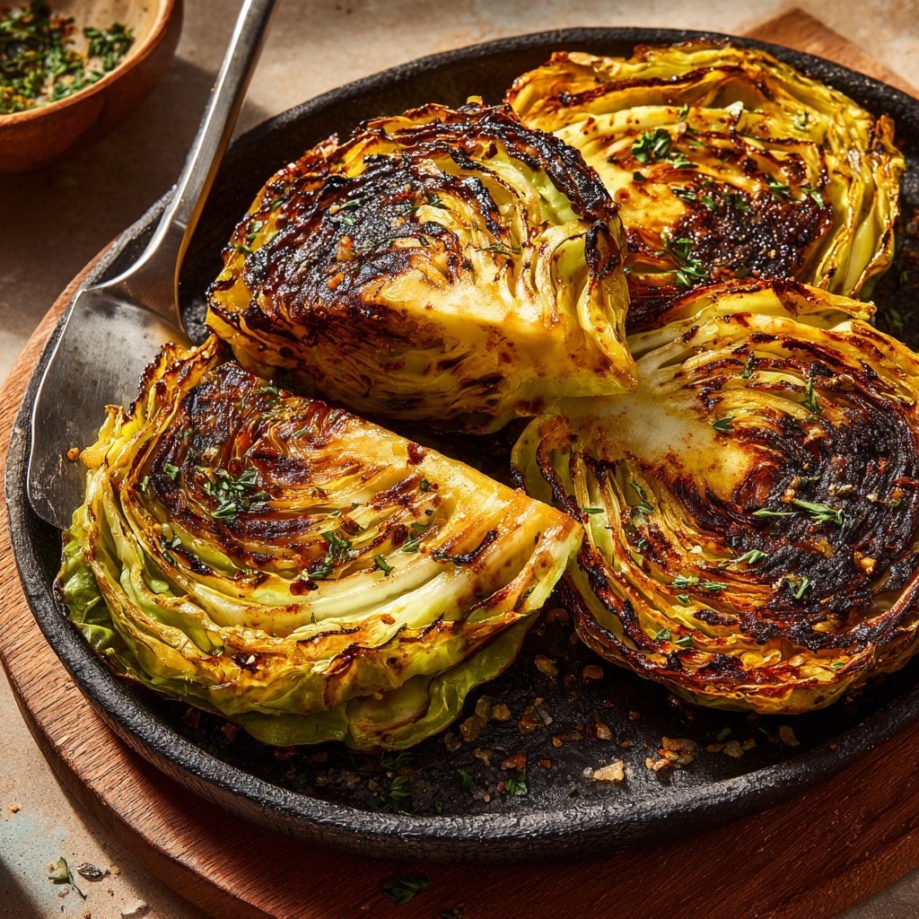 Jamaican Roasted Cabbage Steaks