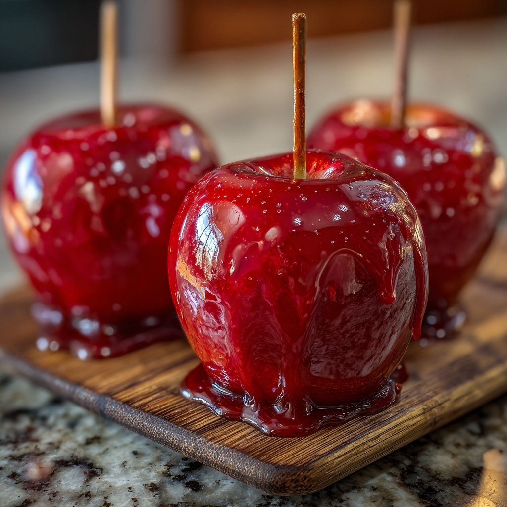 Red Glossy Candy Apples