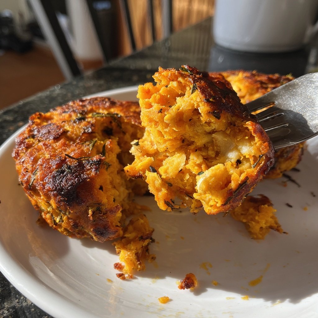 Baked Sweet Potato Chickpea Cakes