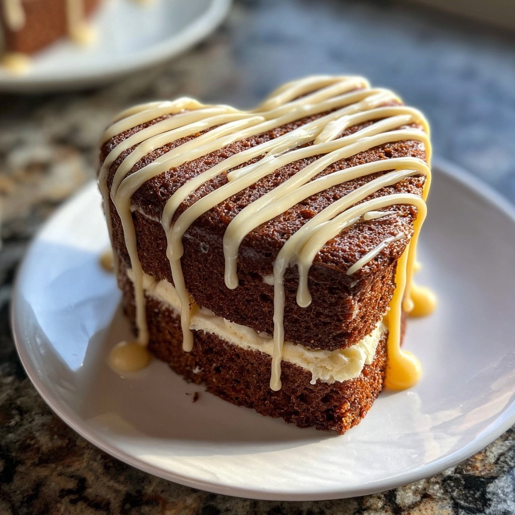 Mini Heart Cake with Honey Lemon Buttercream