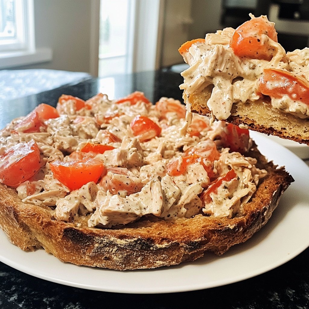 Tomatenbroodjes met Kipsalade