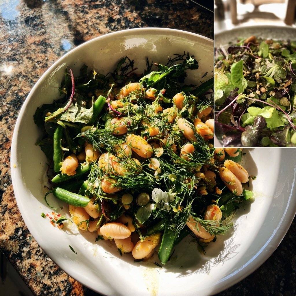 Healthy Lunch Lemon Dill White Bean Salad